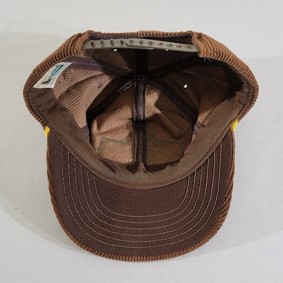 Vintage H.B. SCOTT'S Chewing Tobacco Corduroy Snapback Hat NOS Made in USA Rope - Picture 4 of 5